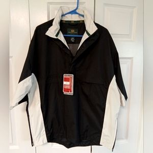 NWT Men's Black/Off White MacGregor Golf Tourney Brand Rain Shirt Size Large